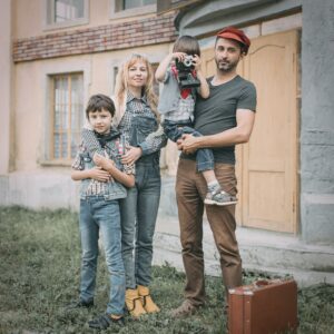 Enfants avec leurs parents